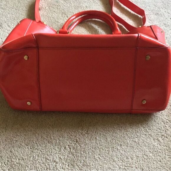 Tory Burch Orange Robinson Double Zip Tote - Picture 6 of 12